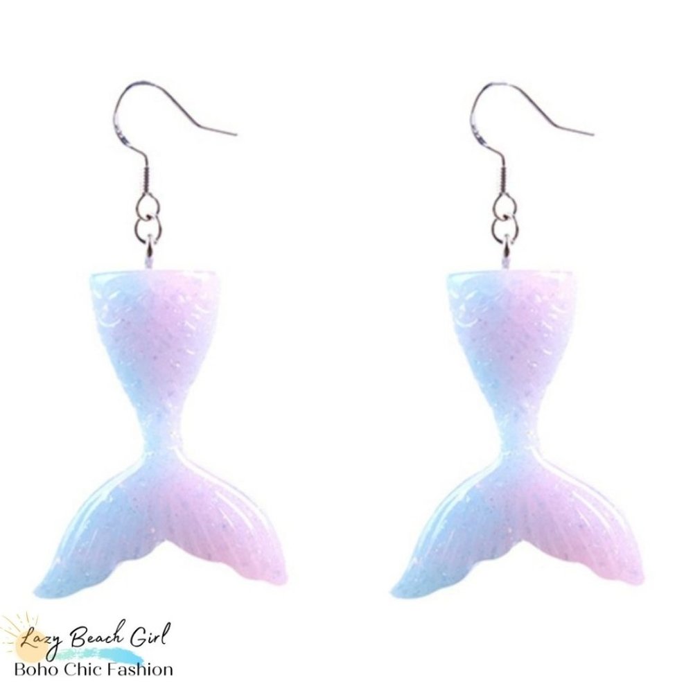 Pastel Mermaid Tail Earrings!